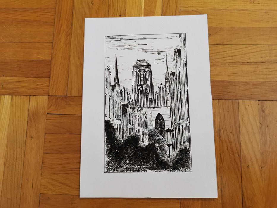 Obrazek z 2001 roku Gdańsk Kościół Mariacki