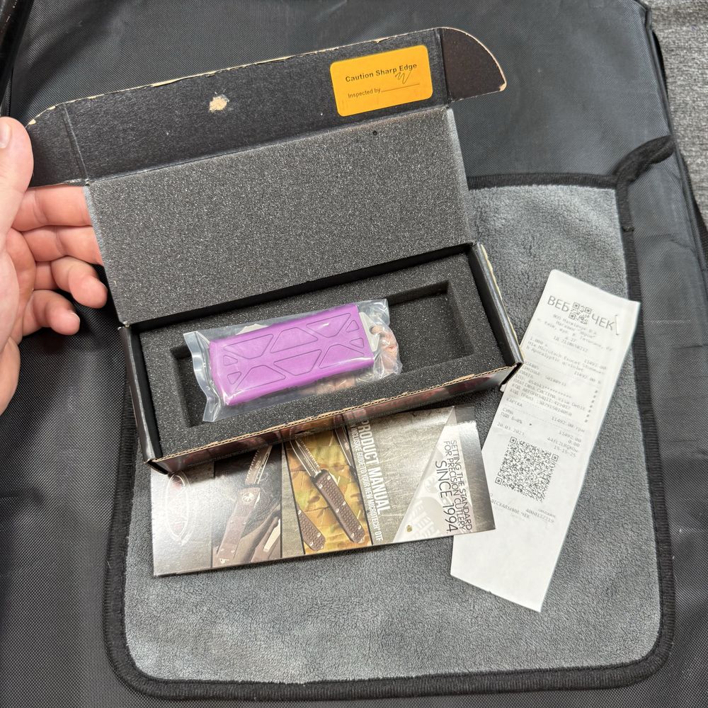 Нож Microtech Exocet D/E Violet OTF оригинал США викидной фронтальный