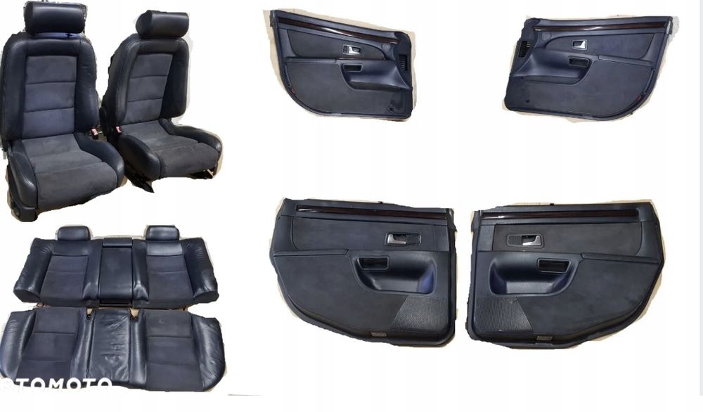 Fotele Recaro Audi A8 S8 D2 94-02r Boczki Komplet Skora Alkantara