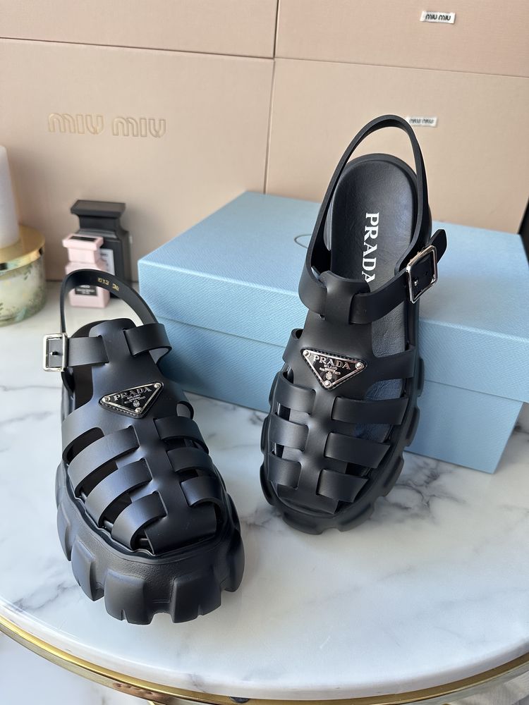 Sandały Prada Monolith Black