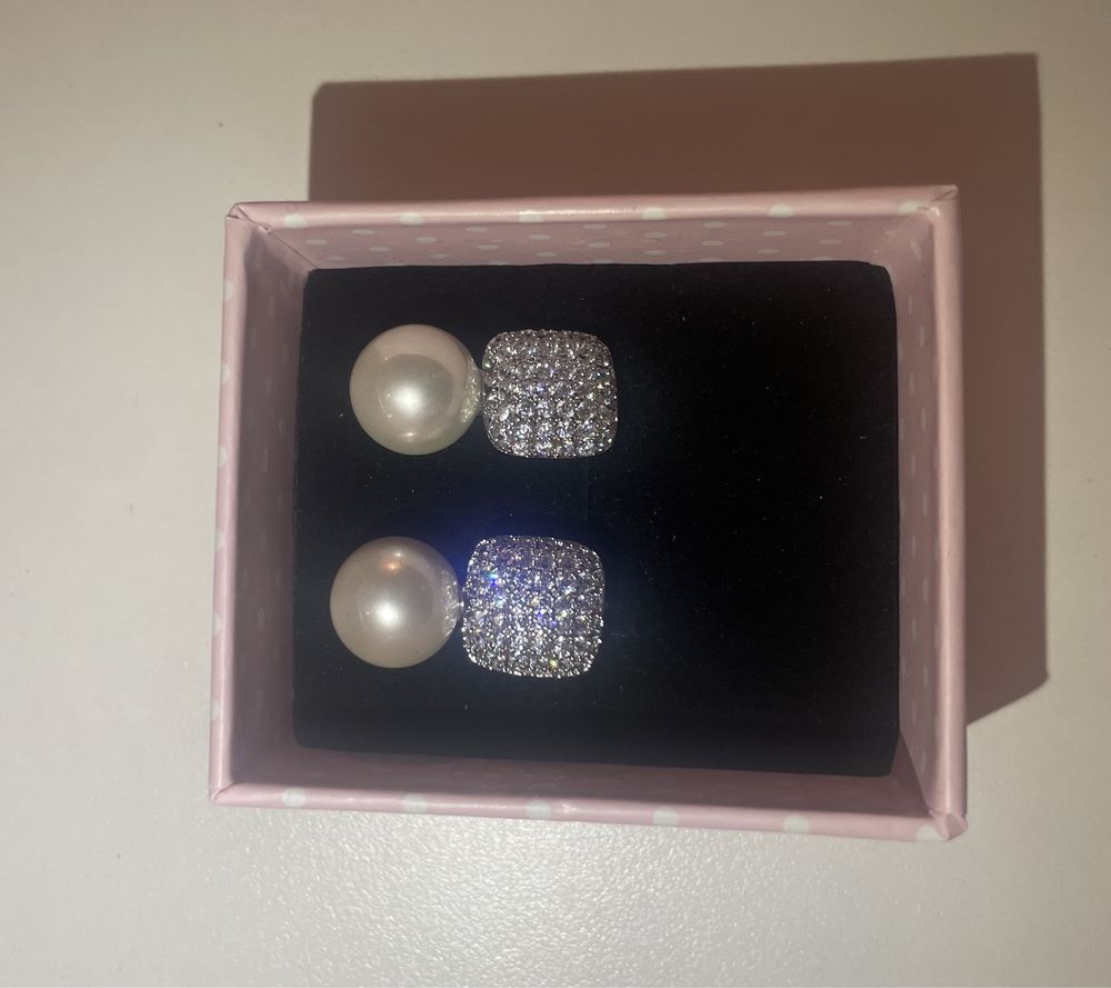 Brincos de Zircônia com Pérolas - Novos