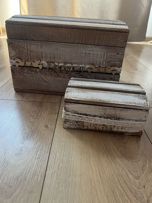 Zestaw skrzynka na koperty oraz obraczki