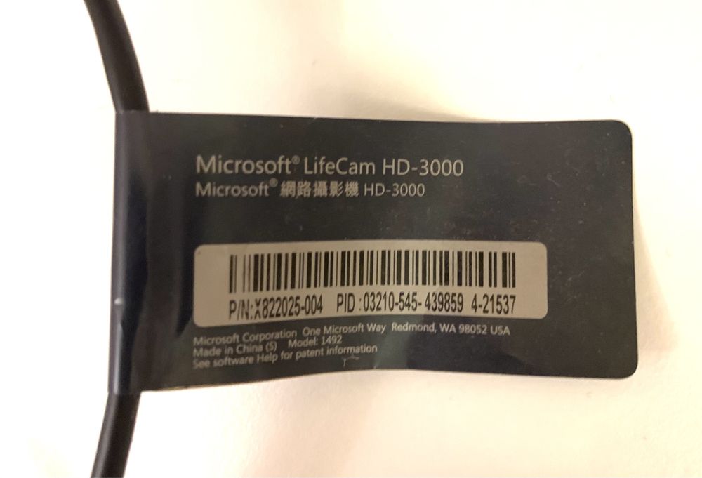 Kamera internetowa Microsoft LifeCam HD-3000 na USB