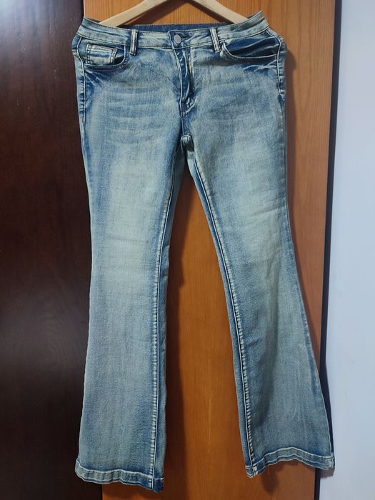 Calças de ganga PETITE femininas cintura baixa