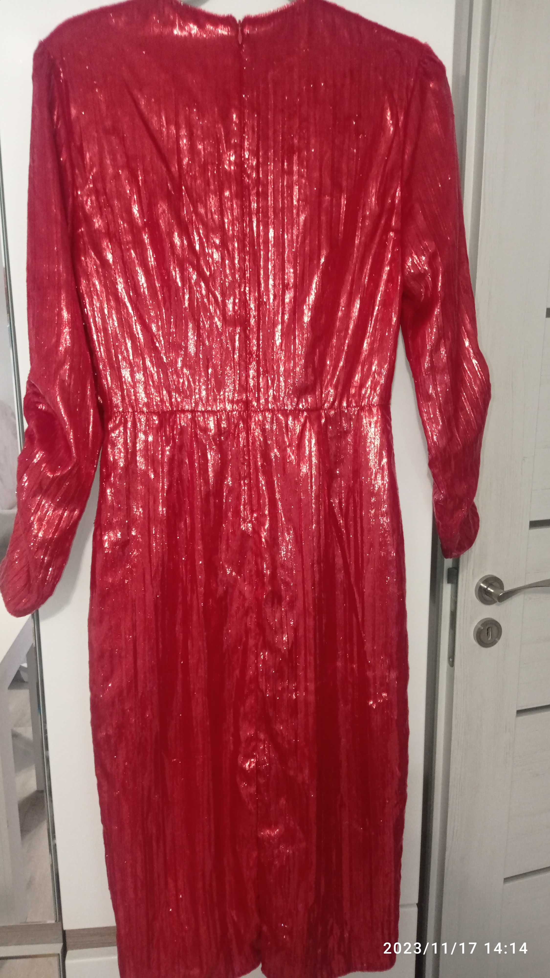 Piękna czerwona sukienka DIANE VON FIRSTENBERG r.4