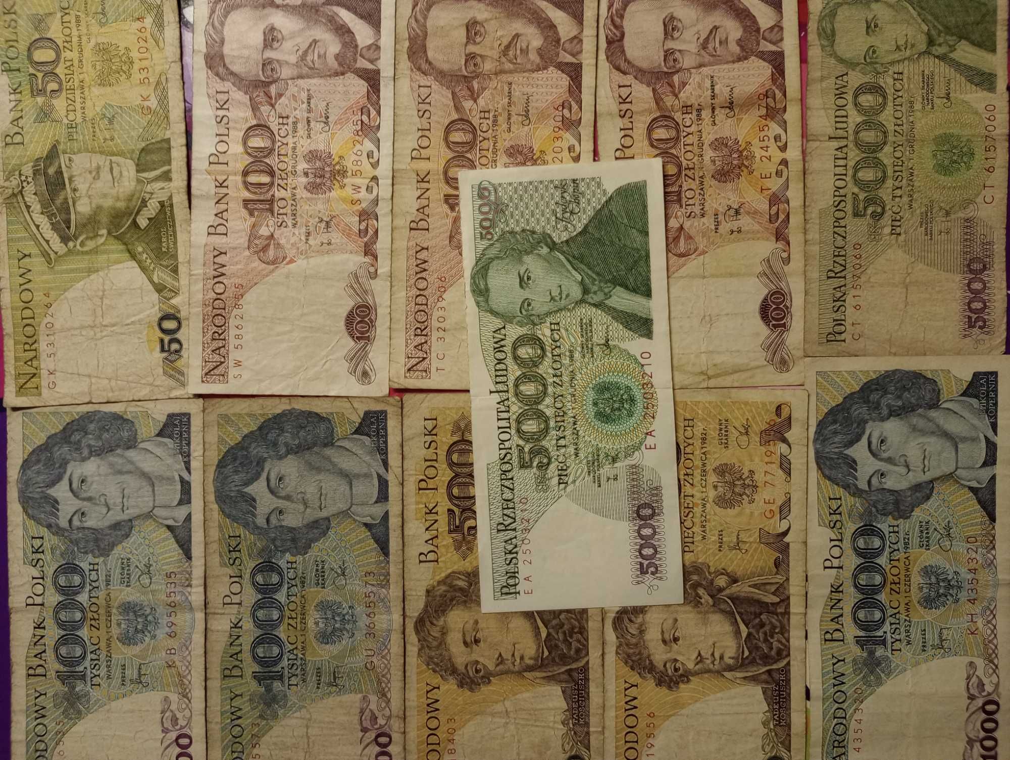 Stare banknoty PRL używane
