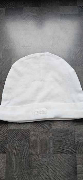 Biała wiosenny czapeczka niemowlęca