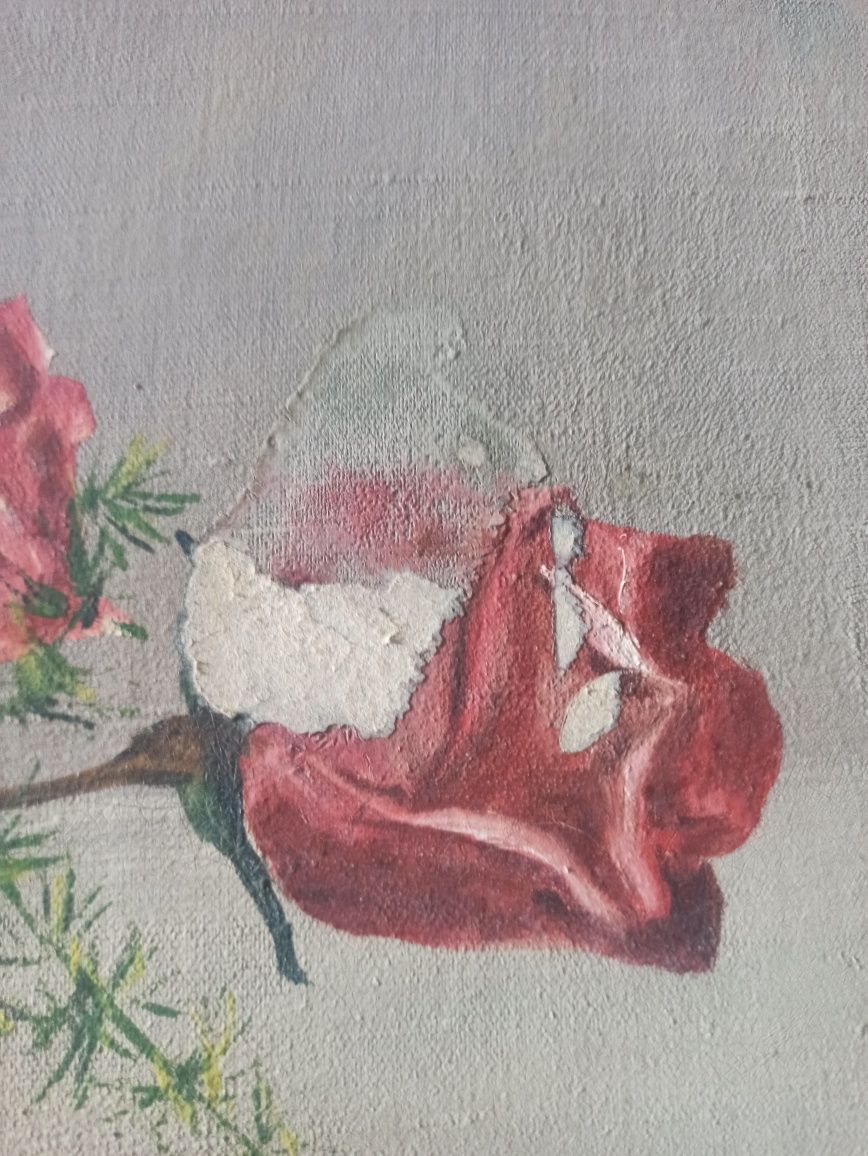 Prawdziwy obraz na płótnie - róże 72 x 53 cm