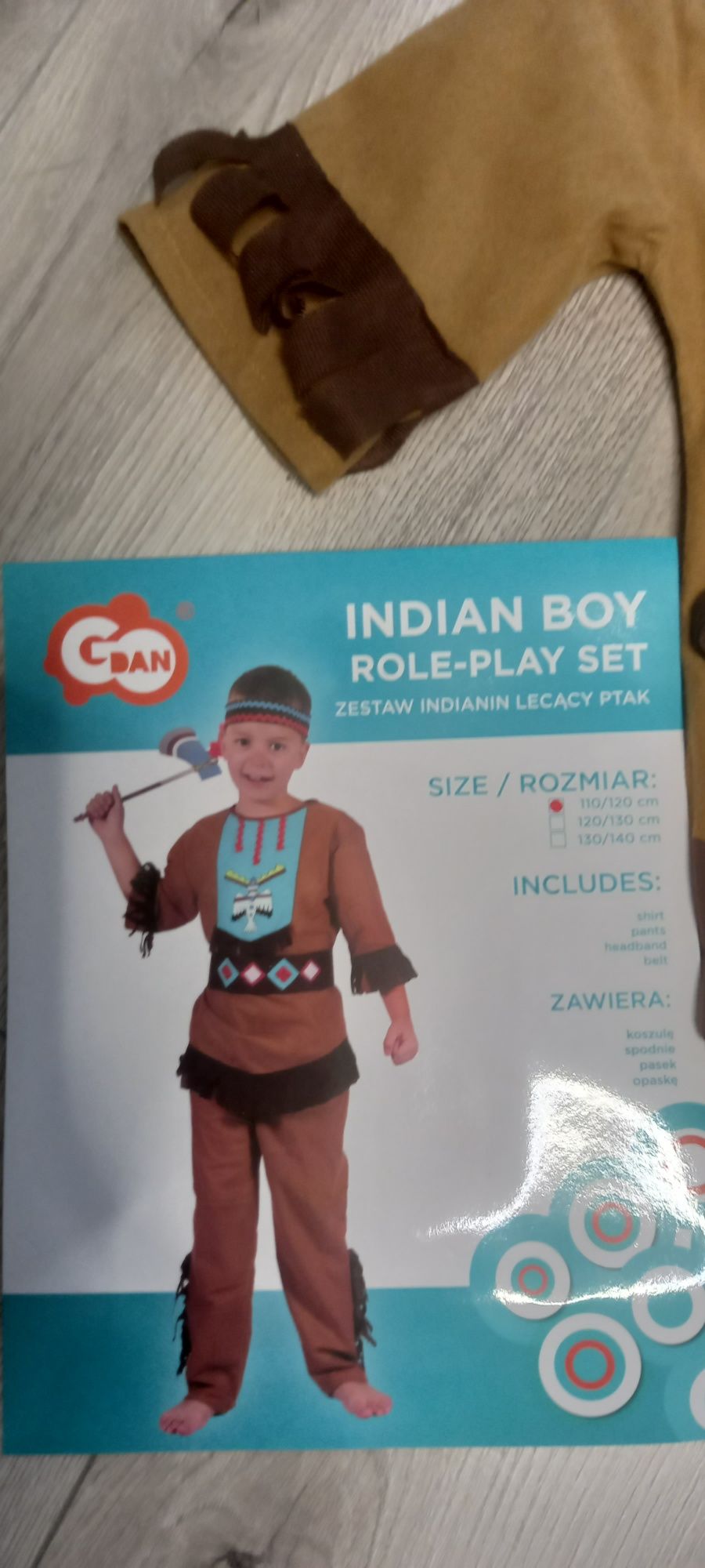 Stroj indianin dla chłopczyka