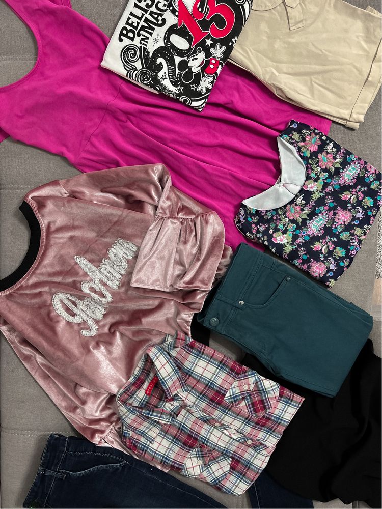 пакет речей С, пакет одягу S, жіночий одяг, джинси, сорочка, футболка