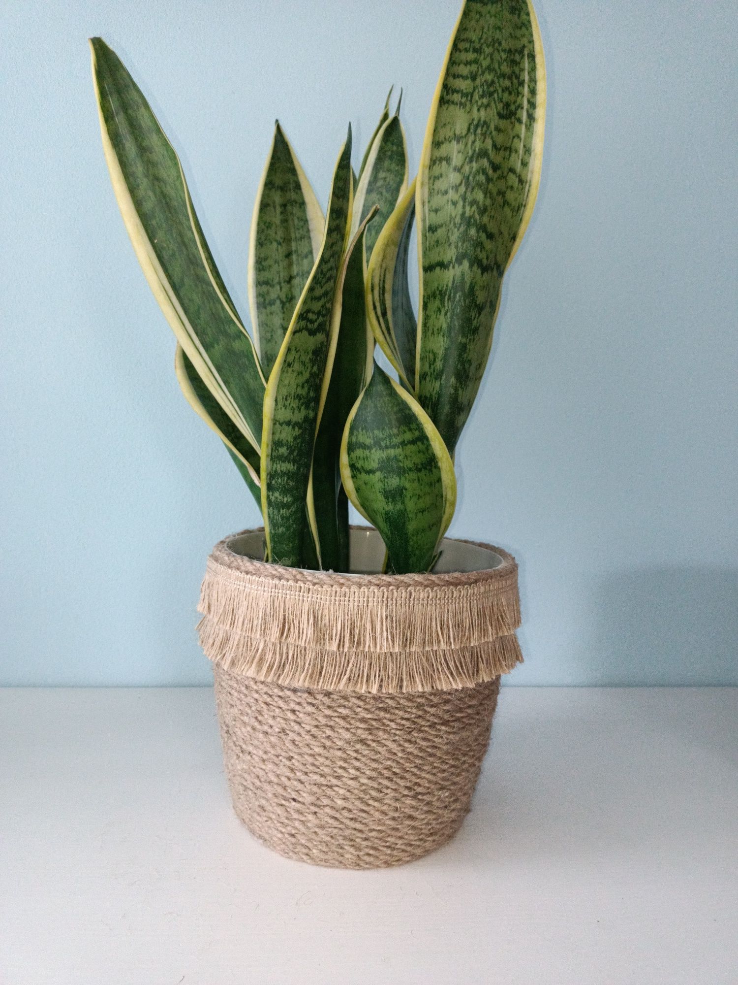 Doniczka osłonka 2w1 w stylu Boho. Średnica 17 cm