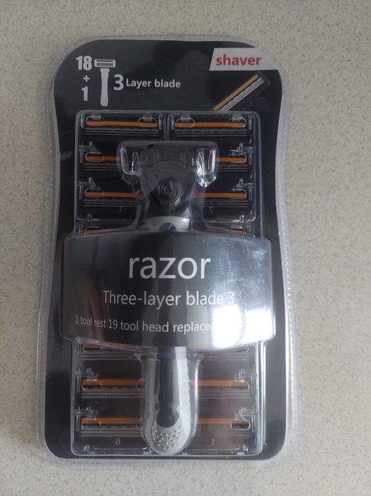 Бритва Станок для гоління 18+1 касет, 3 леза для гоління Razor