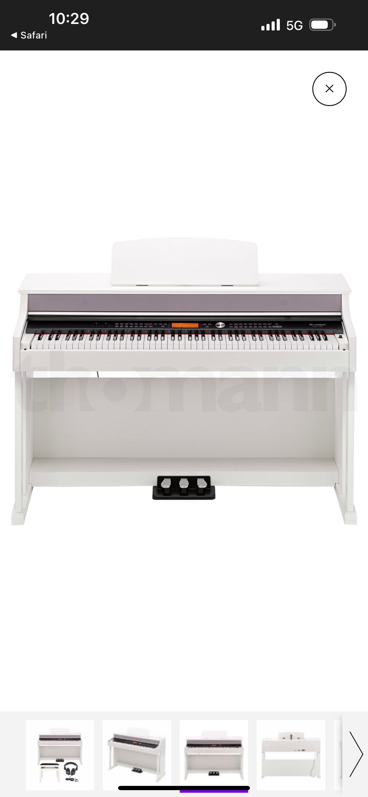 Piano branco thomann dp-95 WH