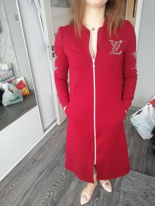 Sukienka rozpinana zamek logowana