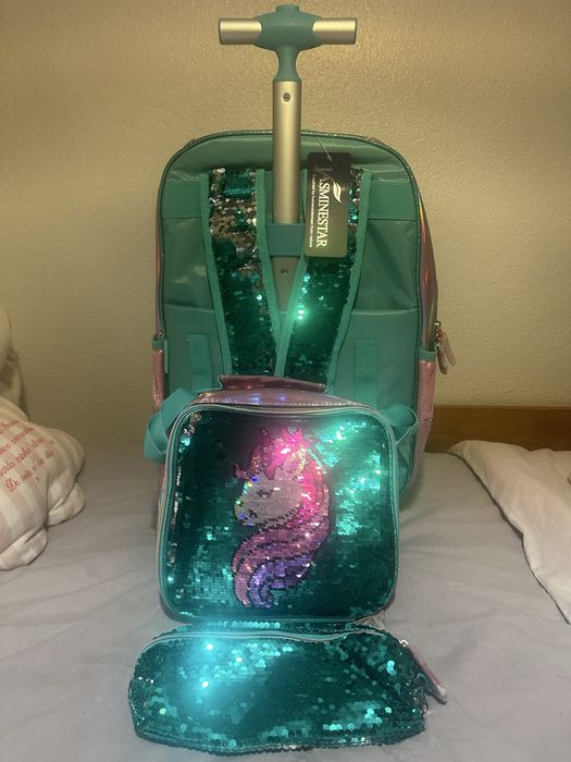 Mochila trolley+estojo+lancheira