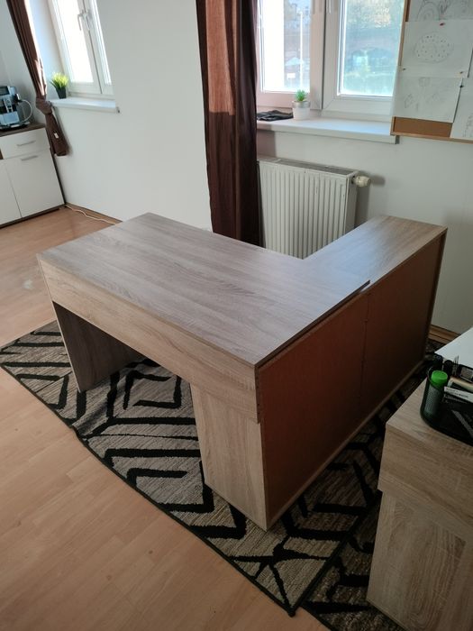 Biurko narożne biurowe 120x123,5x59 2szt