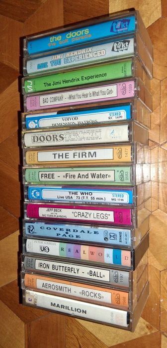 Kasety 143 szt-  Black Sabbath, Ac/dc, Rainbow, Budgie ,Rush