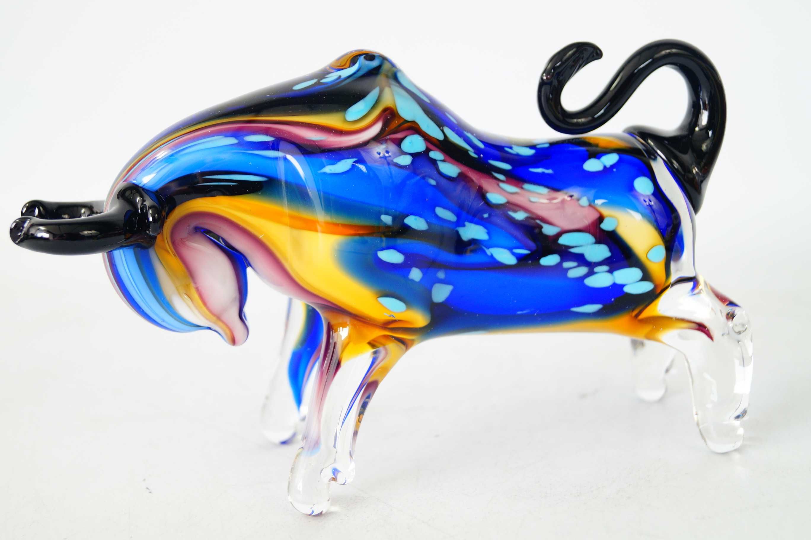Figura szklana Murano Style BYK byczek hossa giełda