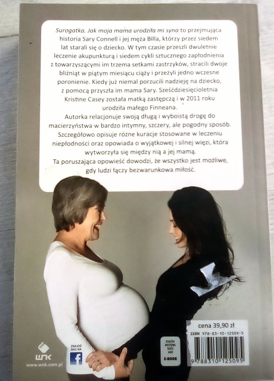 Książka "Surogatka. Jak moja mama urodziła mi syna" Sara Connell