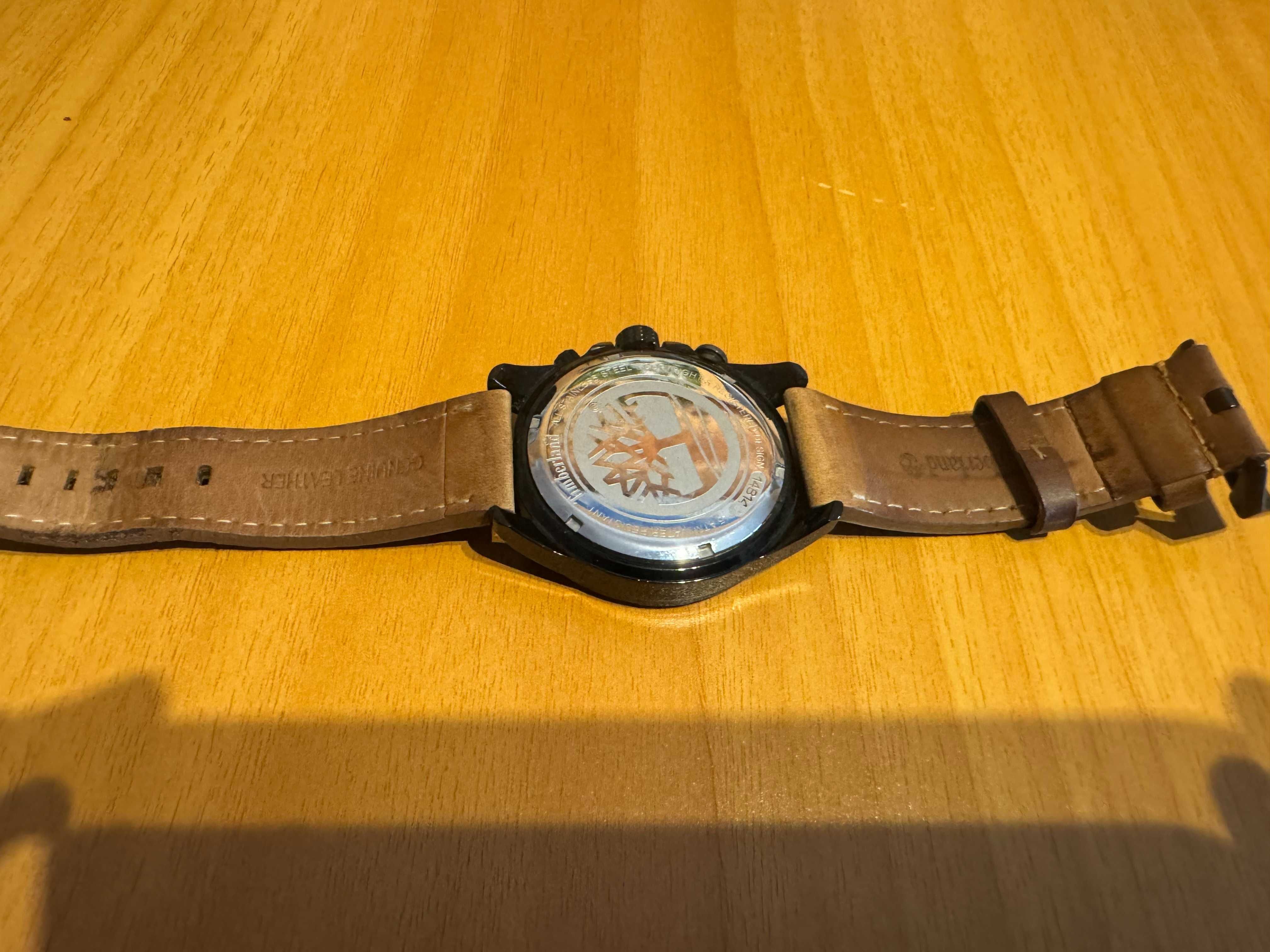 Relógio original Timberland cronógrafo, bracelete pele, ótimo estado