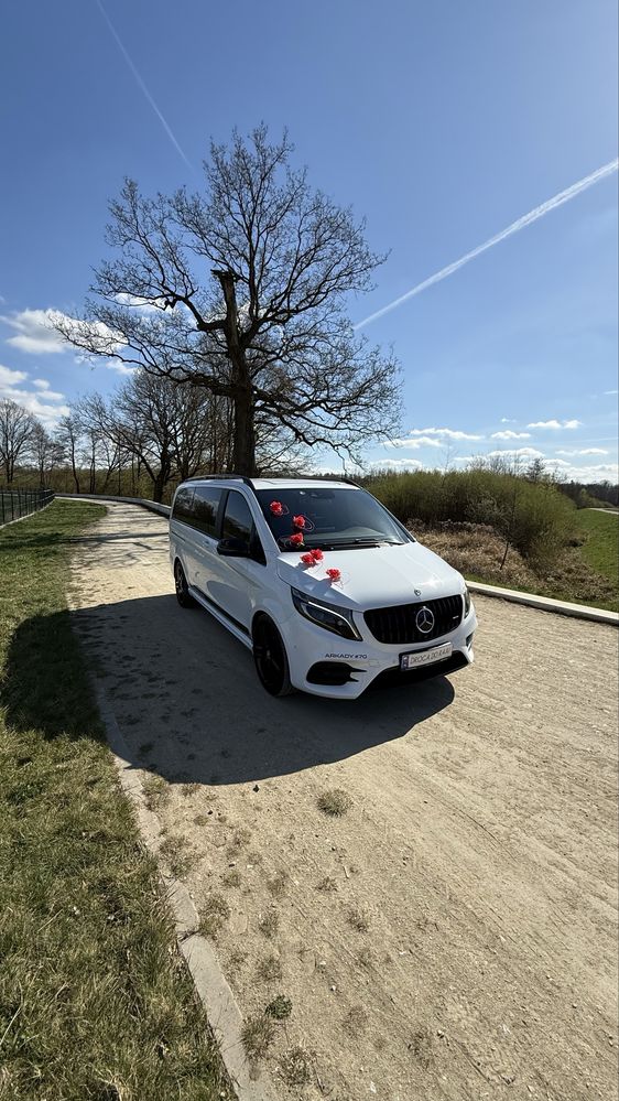 Samochód do ślubu. Auto na ślub. Mercedes V Klasa, C Cabrio z kierowcą