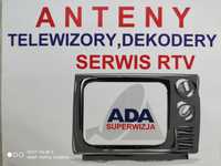 ANTENY SAT, TVCN-SERWIS RTV-dekodery sat, dvbt-montaż-gwarancja