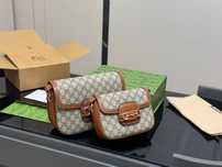 Torebka Gucci Horsebit 1955 Shouder Bag Grey/Brown
