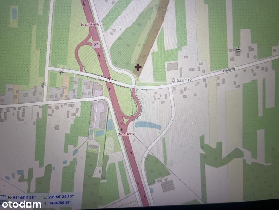 Znakomicie położona przy wężle komunikacyjnym S7 Broniszew,60km od Wwy