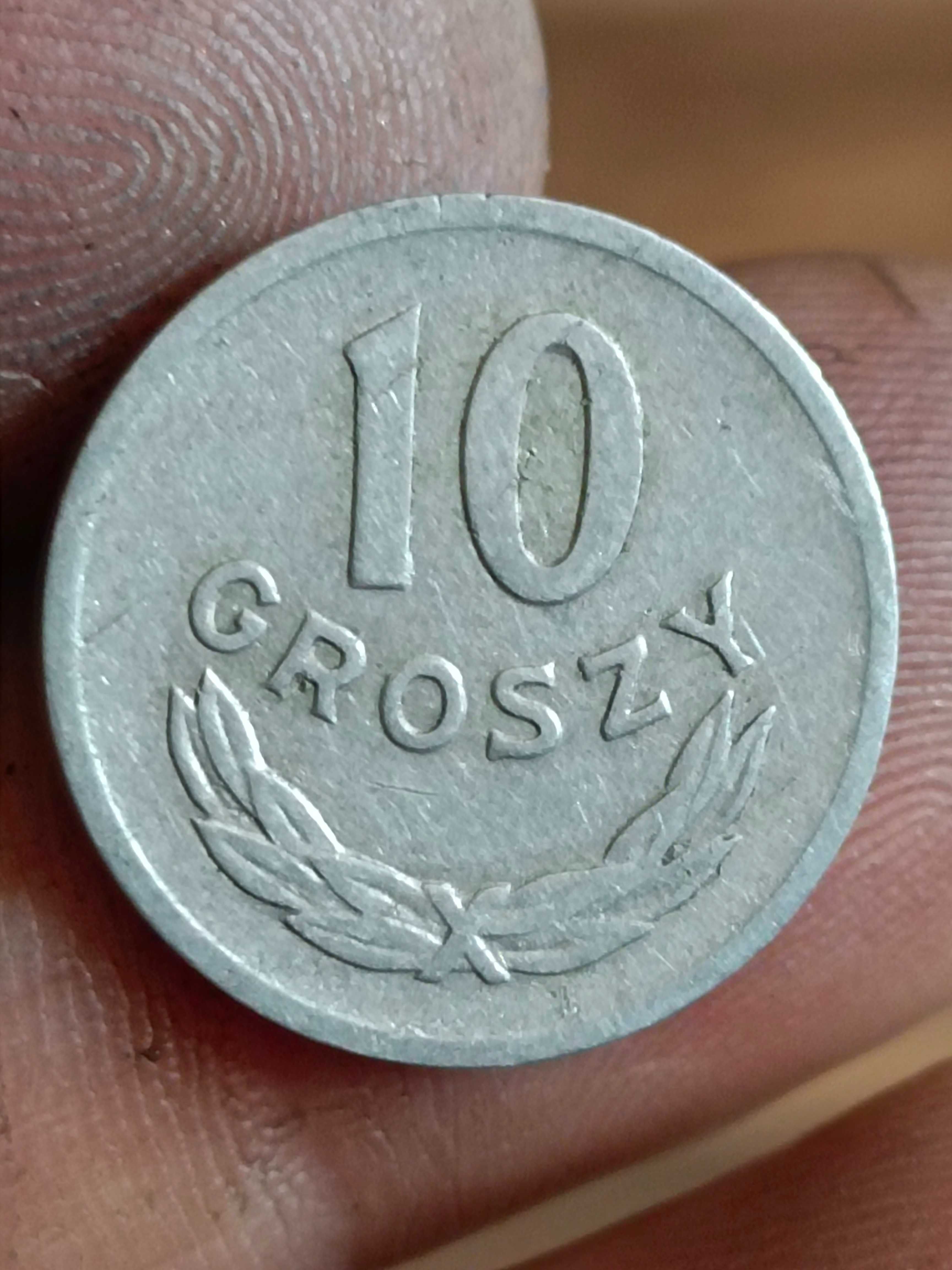 Sprzedam monete 10 groszy 1965 ze znakiem mennicy