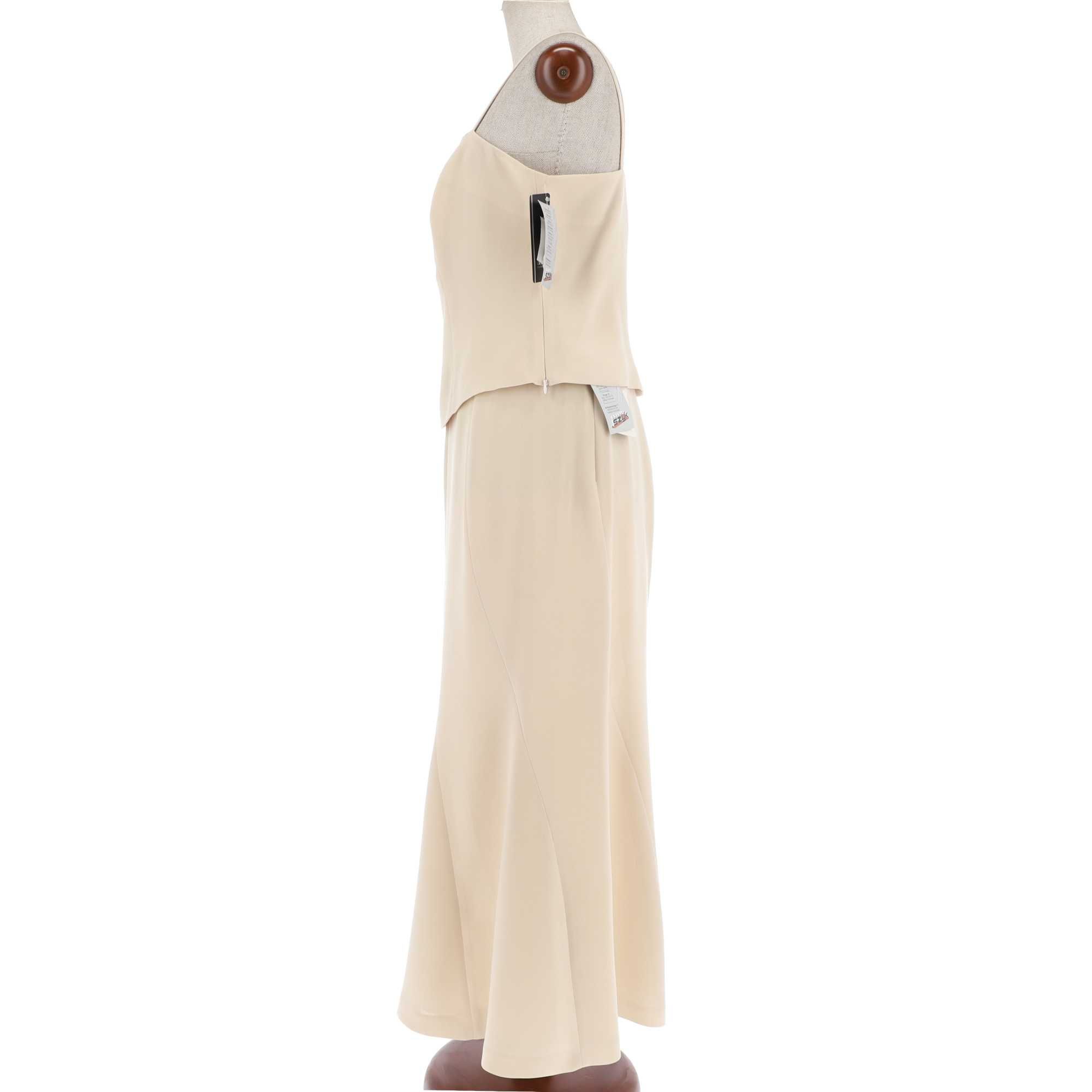 Beżowy komplet bluzki i spódnicy marki GaPa Fashion, rozmiar 46