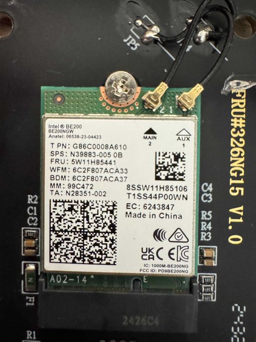 Karta sieciowa bezprzewodowa Intel BE200 WiFi 7 802.11AX 6GHz M.2 PCIe