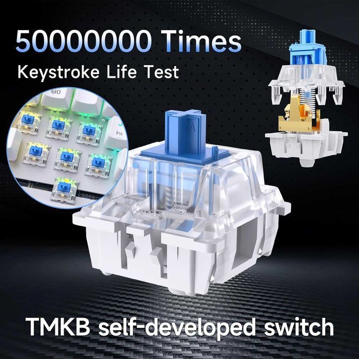 TMKB T63 klawiatura gamingowa, mechaniczna, bezprzewodowa,