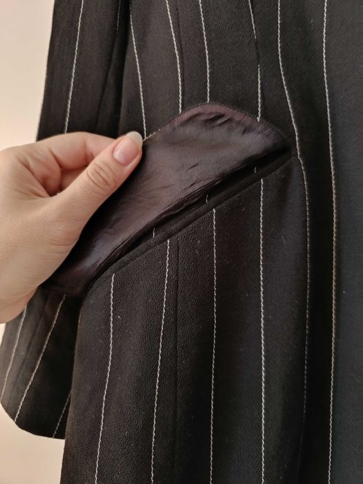 Піджак чорний у мілку смужку