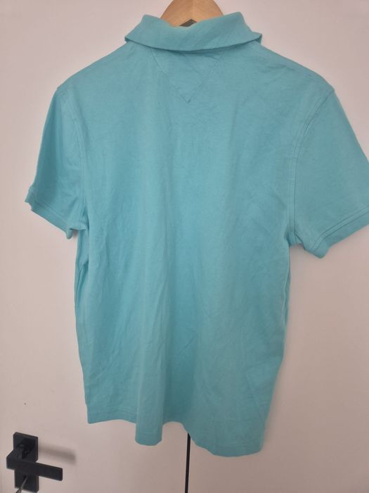 Koszulka tshirt męski niebieski na lato bawełna Tommy Hilfiger