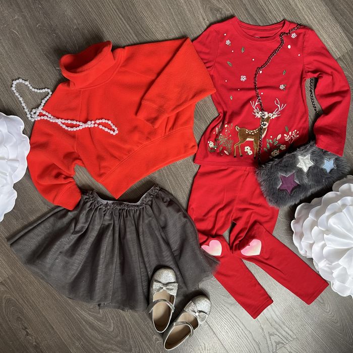 Костюм набір одягу 104-110 см/4-5 р теплий світшот лосини спідниця