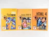 Zestaw książek "HTML 4" "FlashMX 2004" "Access 2000 PL"