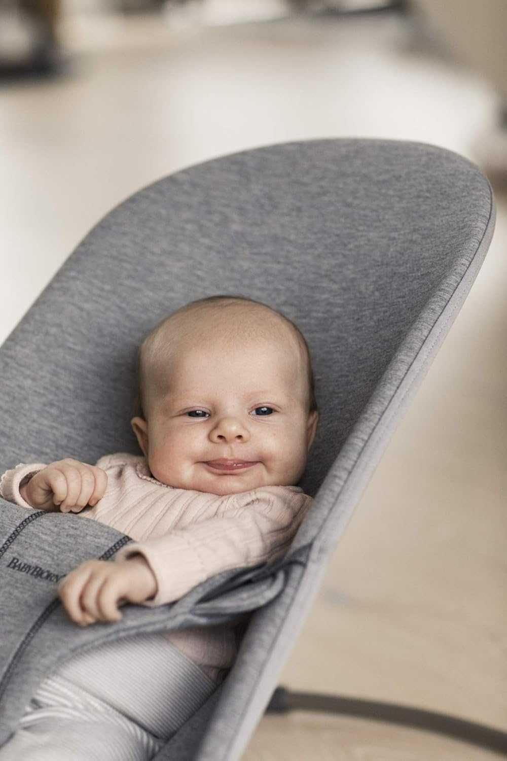 BABYBJORN Ergonomiczny Leżaczek dla Dzieci BLISS 3D Jersey Light Grey