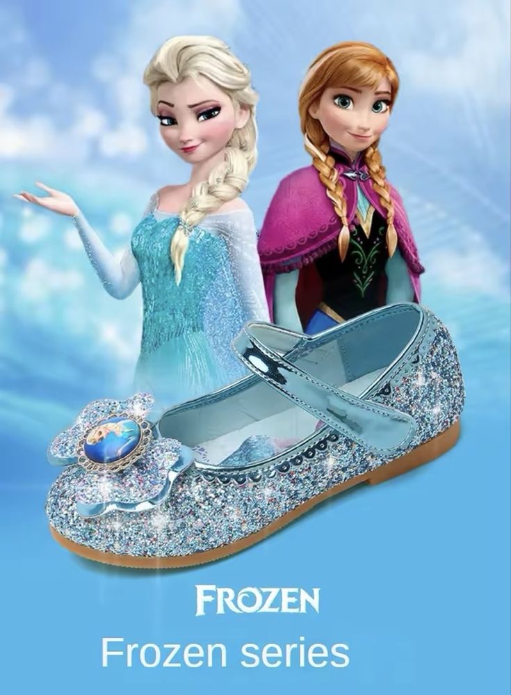 Туфельки блакитні Ельзи Frozen Туфлі Ельза сині детские синие  дитячі