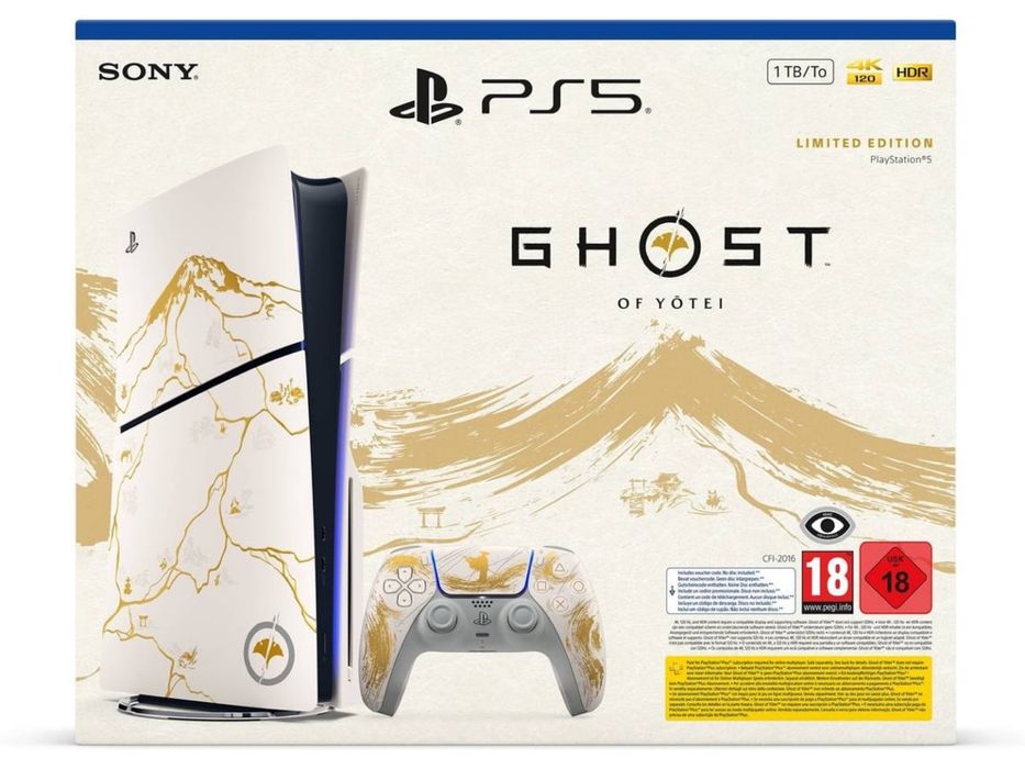 Consola PS5 Edição Limitada Gold Ghost of Yōtei