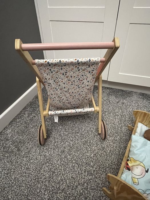 Wózek dla lalek, kołyska i wanienka plus lalki OKAZJA