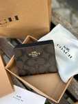 Гаманець жіночий Coach шкіряний snap wallet / женский кошелек коач
