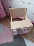 Drewniane krzesełko do karmienia dla lalek