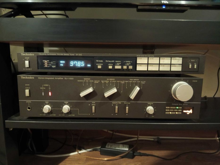 Audio vintage Technics Amplificador e Sintetizador