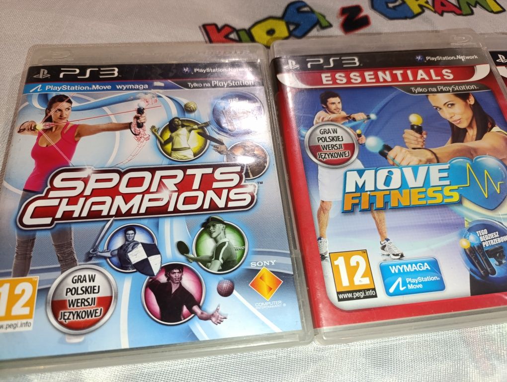 Trzy gry ruchowe PS3 po polsku Sports Champions Dancestar Party