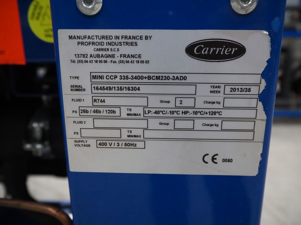 Промислова холодильна станція Carrier на CO2 R744