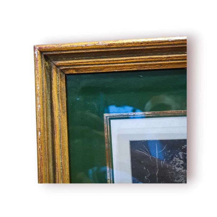 Quadro Antigo Gravura Gustave Doré – Tema Merlim (48×41 cm)