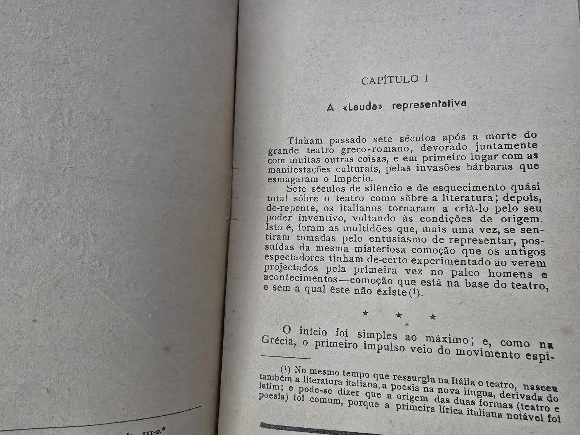História do Teatro Italiano – Gino Saviotti