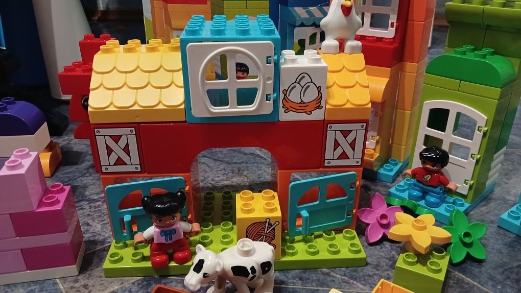 Lego duplo 3 набора:ферма набір для творчості і веселі кубики.