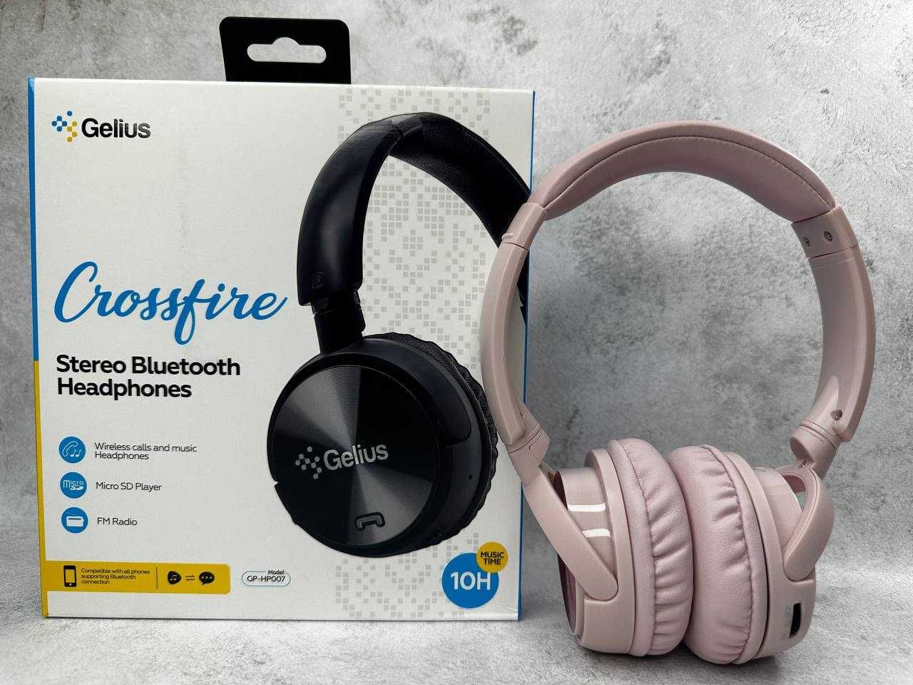 Навушники накладні бездротові Gelius Pro Crossfire HP-007 Pink Купити