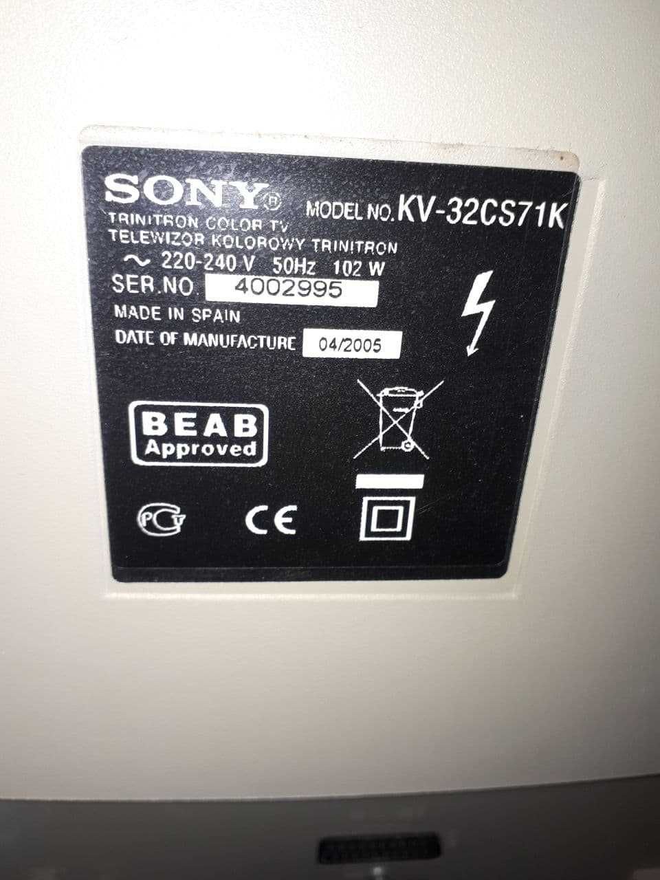 Телевизор Sony WEGA KV-32CS71K (под восстановление или на запчасти)